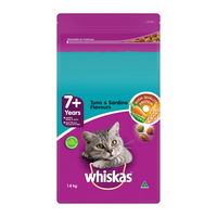 Whiskas Adult 7+ Years Tuna & Sardine Flavours Dry Cat Food