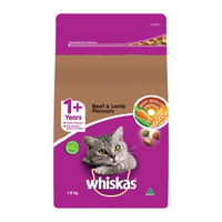 Whiskas Adult 1+ Years Beef & Lamb Flavours Dry Cat Food 