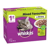 Whiskas Adult 1+ Years Mixed Favourites in Gravy Wet Cat Food 85gm