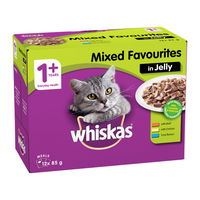 Whiskas Adult 1+ Years Mixed Favourites in Jelly Wet Cat Food 85gm