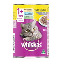 Whiskas Adult 1+ Years with Chicken Loaf Wet Cat Food 400gm