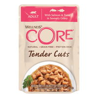 Wellness CORE Tender Cuts With Salmon & Tuna in Savoury Gravy