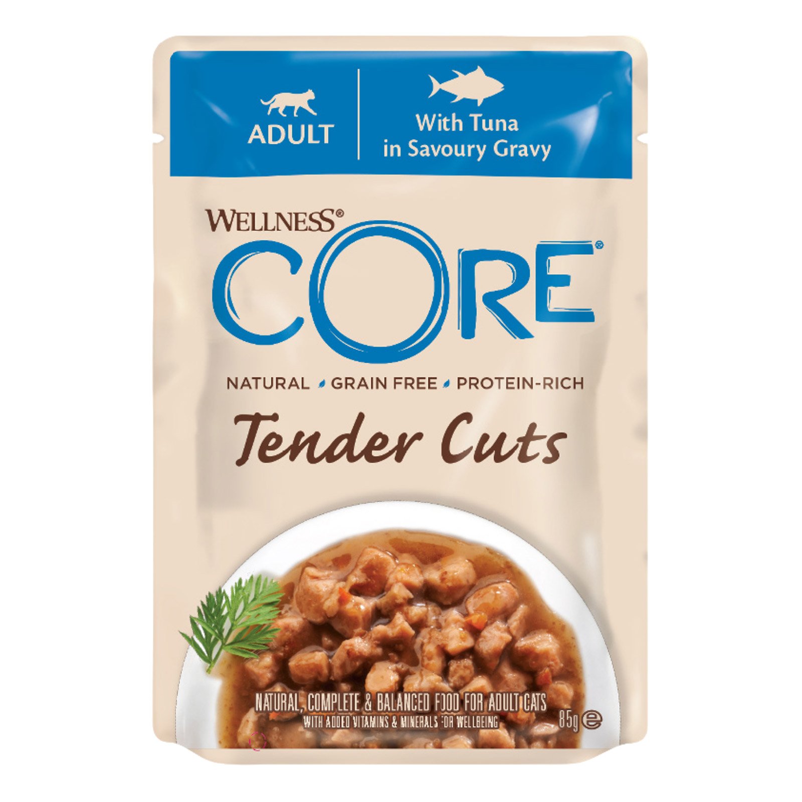 Wellness CORE Tender Cuts With Tuna in Savoury Gravy 85 gm * 12