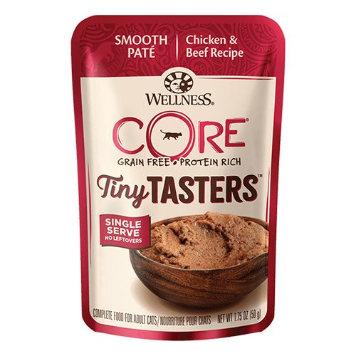 Wellness CORE Tiny Tasters Chicken & Beef Pate for Cats 50 gm * 12
