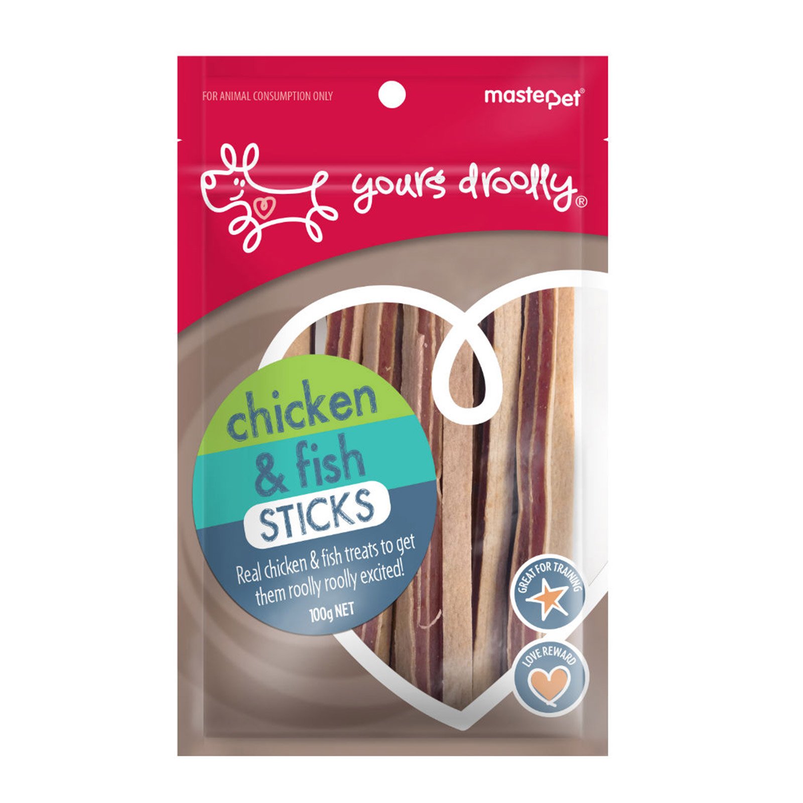 Yours Droolly Chicken and Fish Sticks Dog Treats 100 Gm
