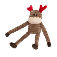 Zippy Paws Holiday Crinkle Monkey Dog Toy Small