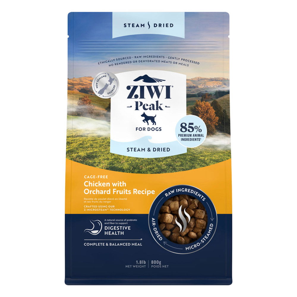 Ziwi Peak Steam & Dried Cage-Free Chicken with Orchard Fruits Dog Food