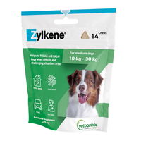 Zylkene Nutritional Supplement Calming Chews for Medium Dogs 10-30kg 225mg