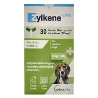 Zylkene Plus Calming Supplement for Medium Dogs 10 to 30kg 225mg