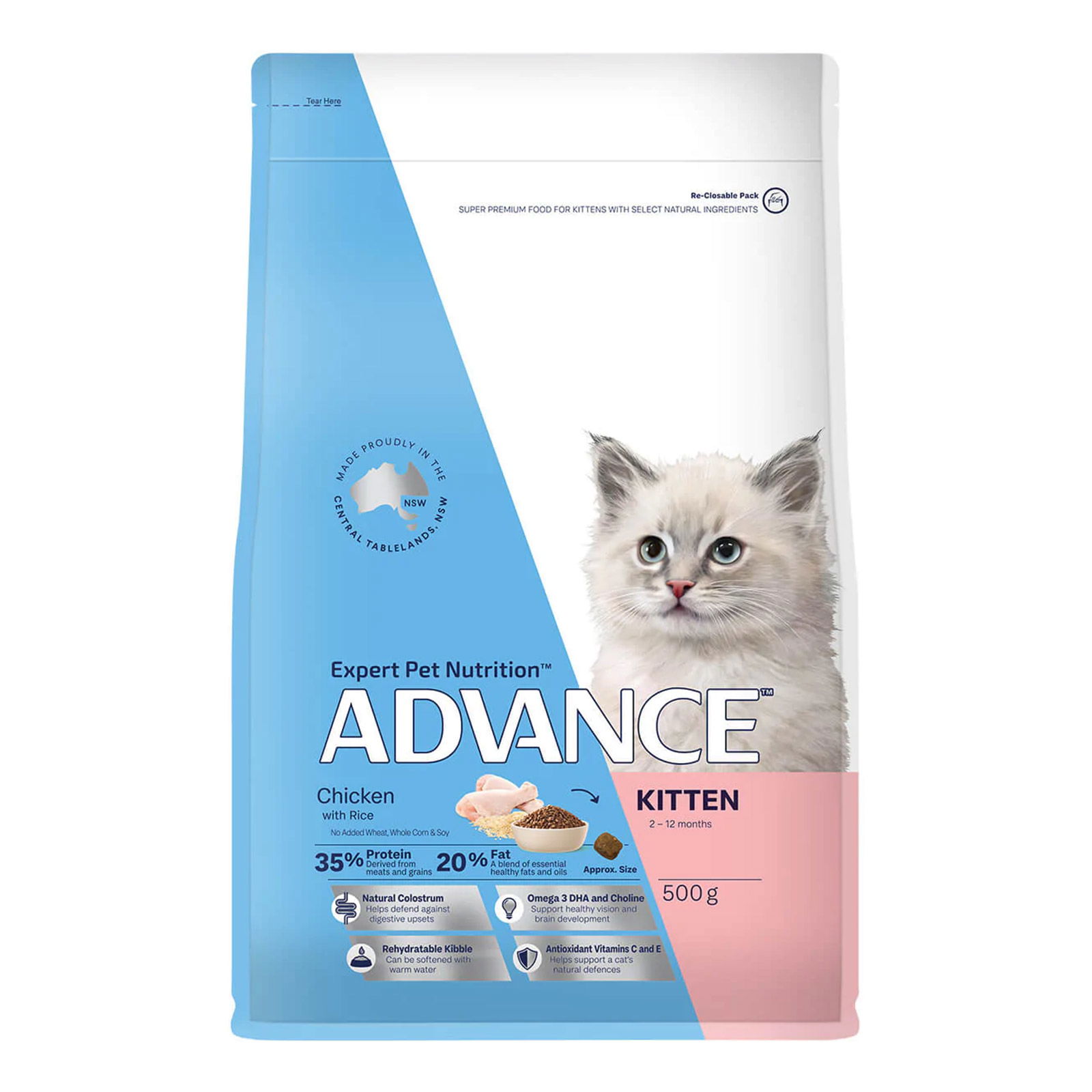 Advance Kitten Dry Cat Food Chicken and Rice