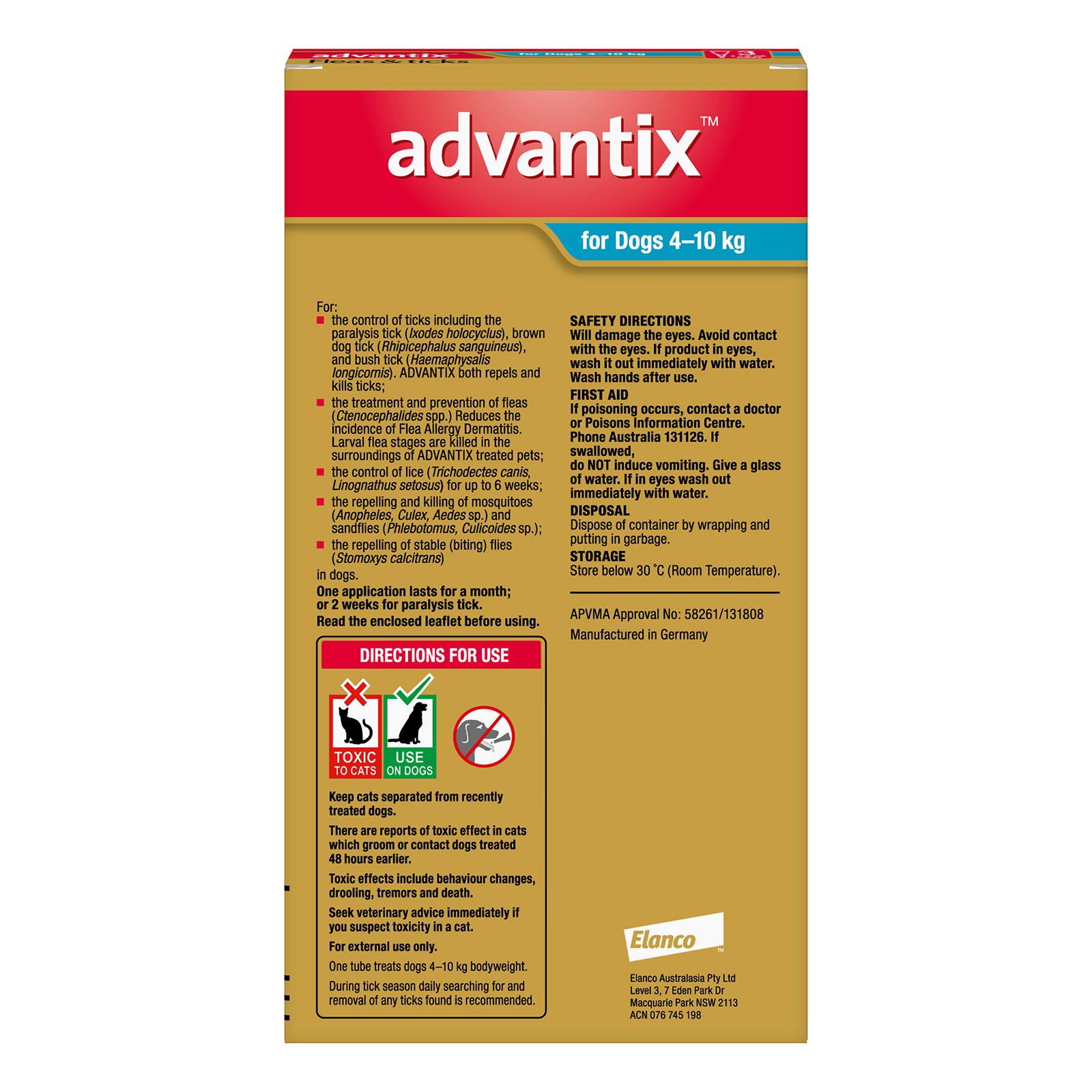 K9 advantix shops medium dog 4 pack