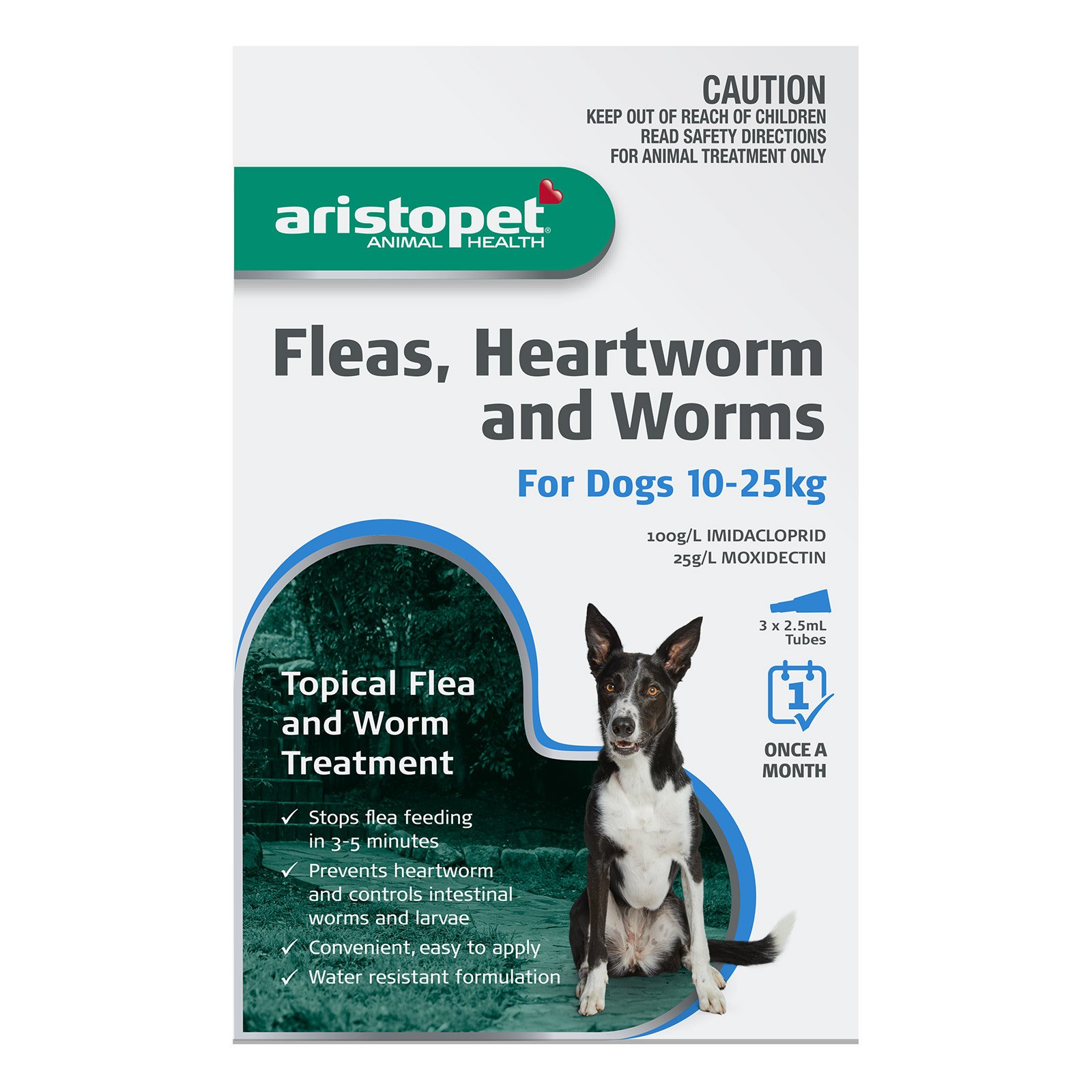 Aristopet Spot-On Treatment For Dogs 10- 25 Kg (Blue) 3 Pack