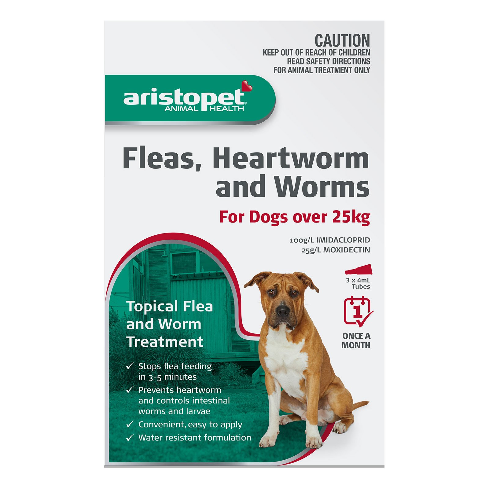 Aristopet Spot-On Treatment For Dogs Over 25 Kg (Red) 3 Pack