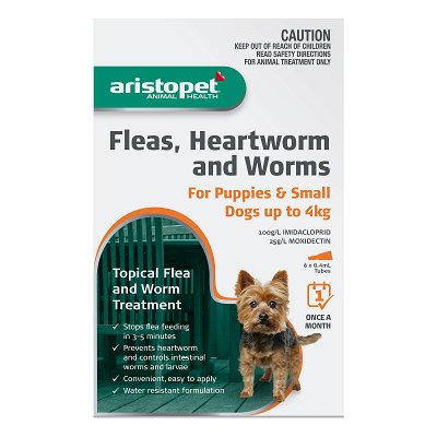 Aristopet Spot-On Treatment For Dogs Upto 4 Kg (Orange) 6 Pack