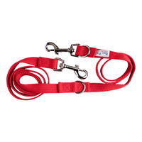 Beau Pets Adjustable Cotton Webbing Lead Red