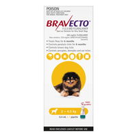 Bravecto Spot On for X-Small Dogs (2 - 4.5 kg) Yellow