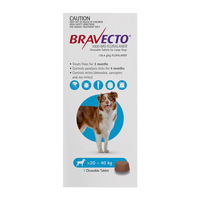 Bravecto For Large Dogs 20-40kg (Blue)