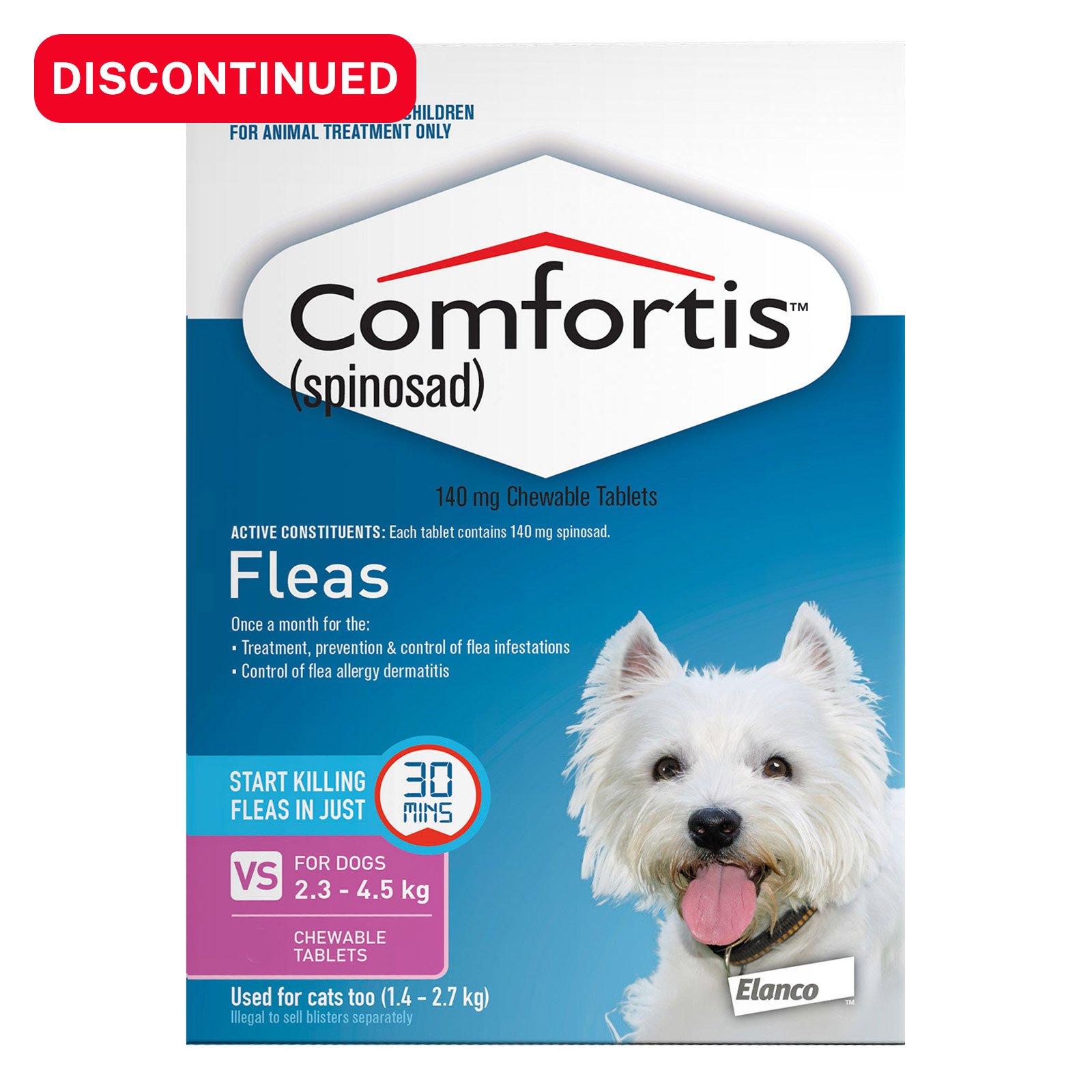 Comfortis For Dogs 2.3 - 4.5 Kg (Pink)