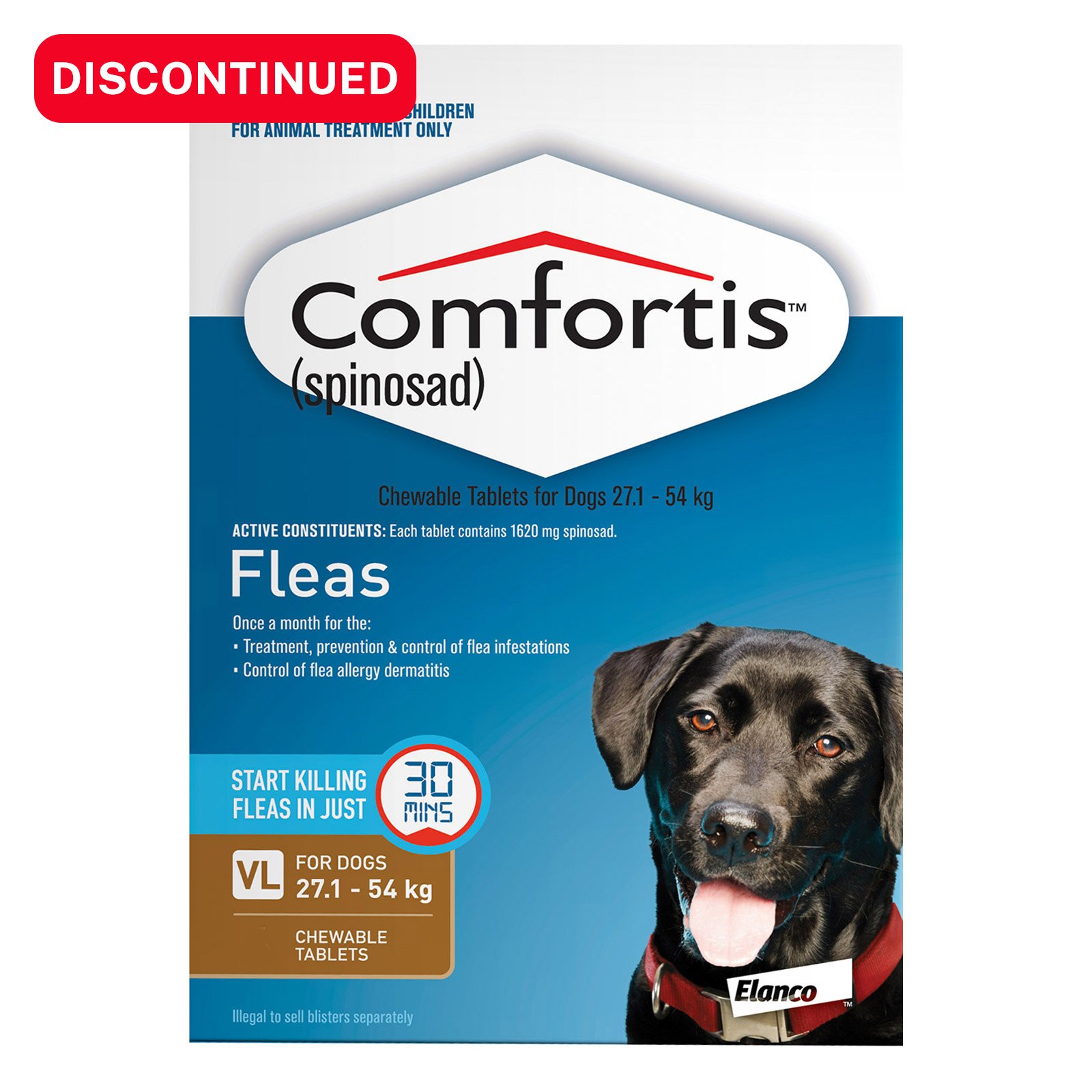 Comfortis For Dogs 27.1 - 54 Kg (Brown)