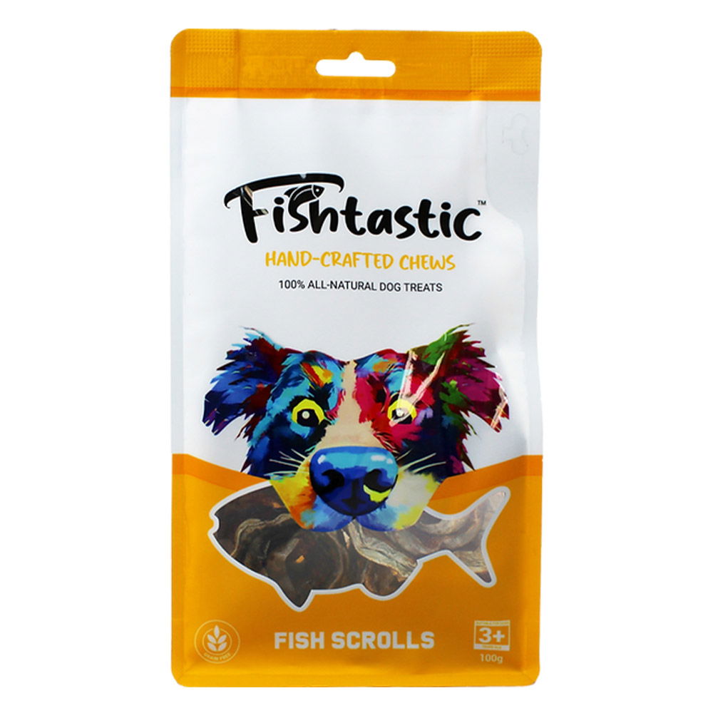 Fishtastic Hand Crafted Chews Fish Scrolls Dog Treats