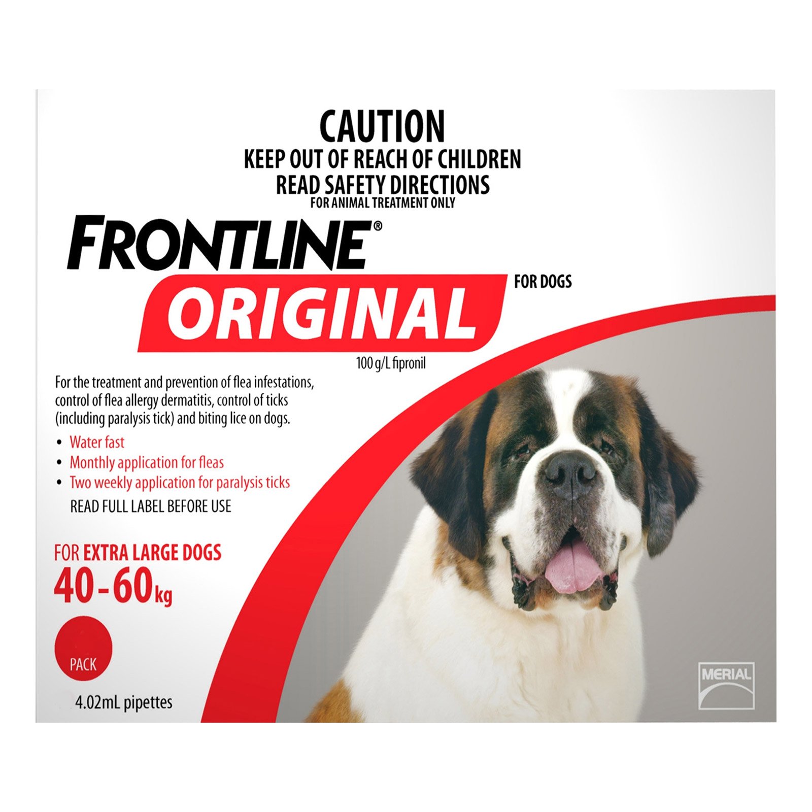 Frontline Original For Extra Large 40-60 Kg (Red)