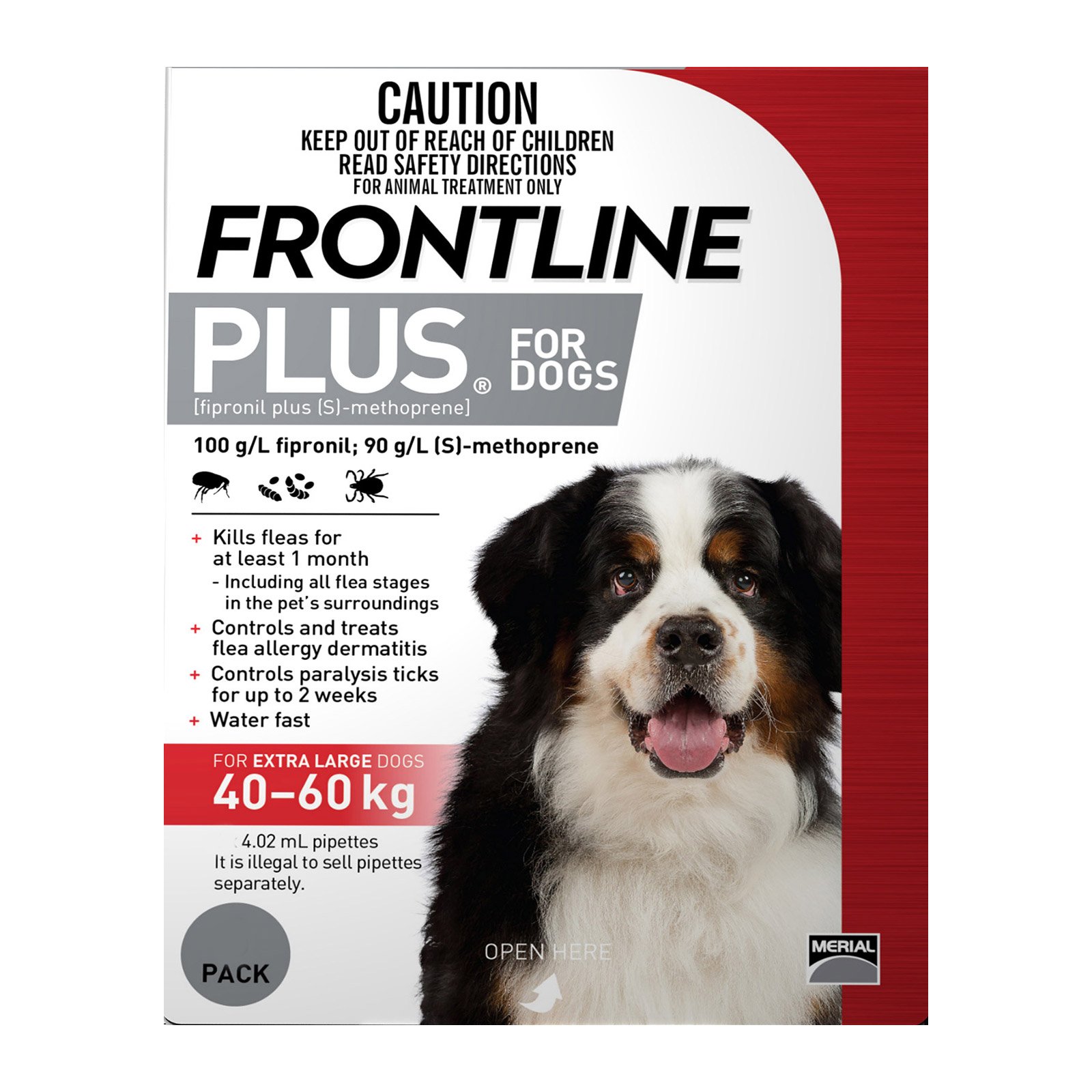 Frontline Plus For Extra Large Dogs 40 To 60Kg (Red)