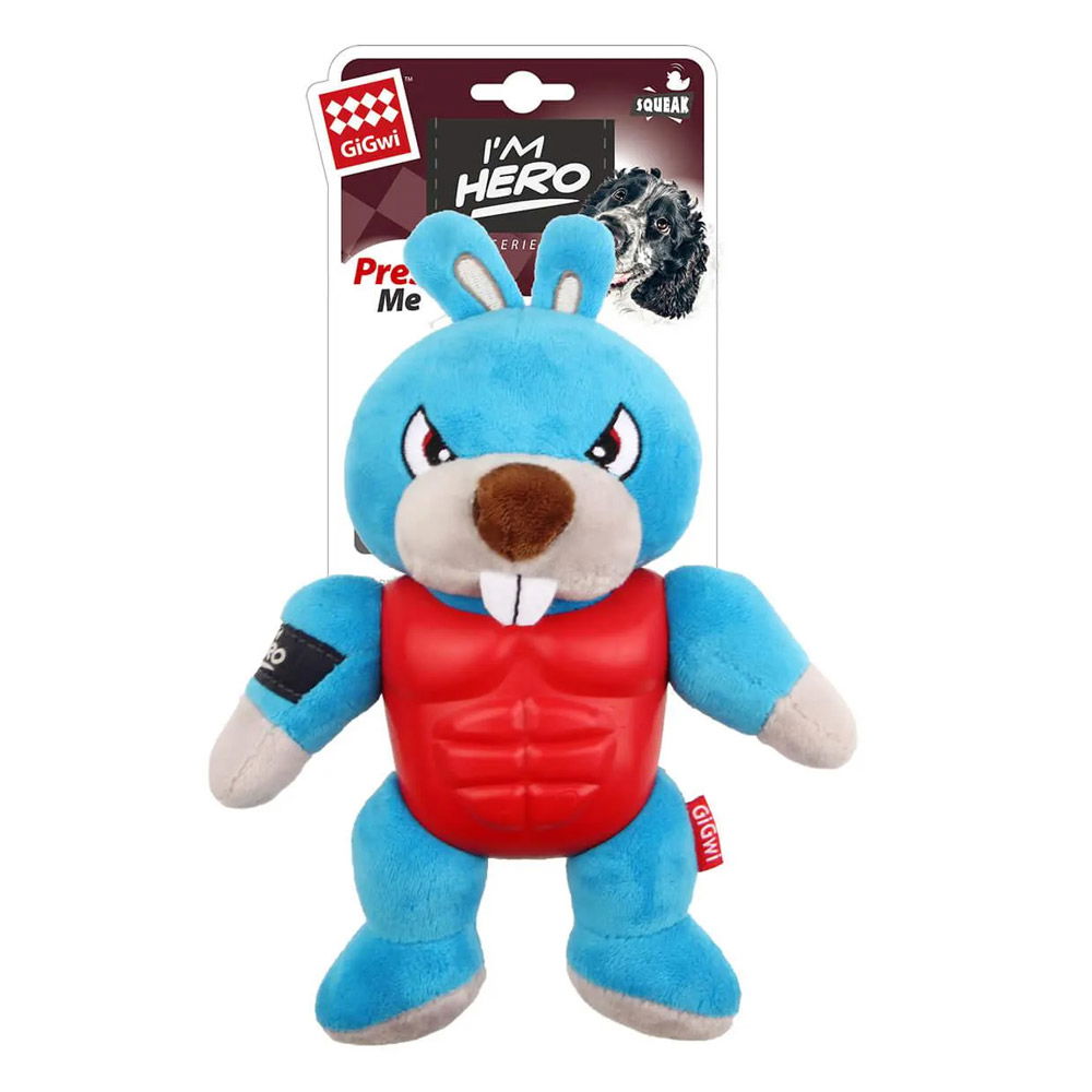 GiGwi IM Hero Plush Squeaker Toy for Dogs