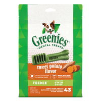 Greenies Sweet Potato Flavor Dental Treats for Dogs Teenie