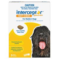 Interceptor Spectrum Tasty Chews For Medium Dogs 11 To 22Kg (Yellow)