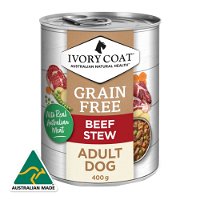 Ivory Coat Holistic Nutrition Beef Stew Adult Wet Dog Food 400g X 12 Pouches