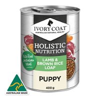 Ivory Coat Holistic Nutrition Lamb & Brown Rice Loaf Puppy Wet Dog Food 400g X 12 Pouches