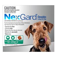 Nexgard Chewables For Medium Dogs (10.1 - 25 Kg) Green