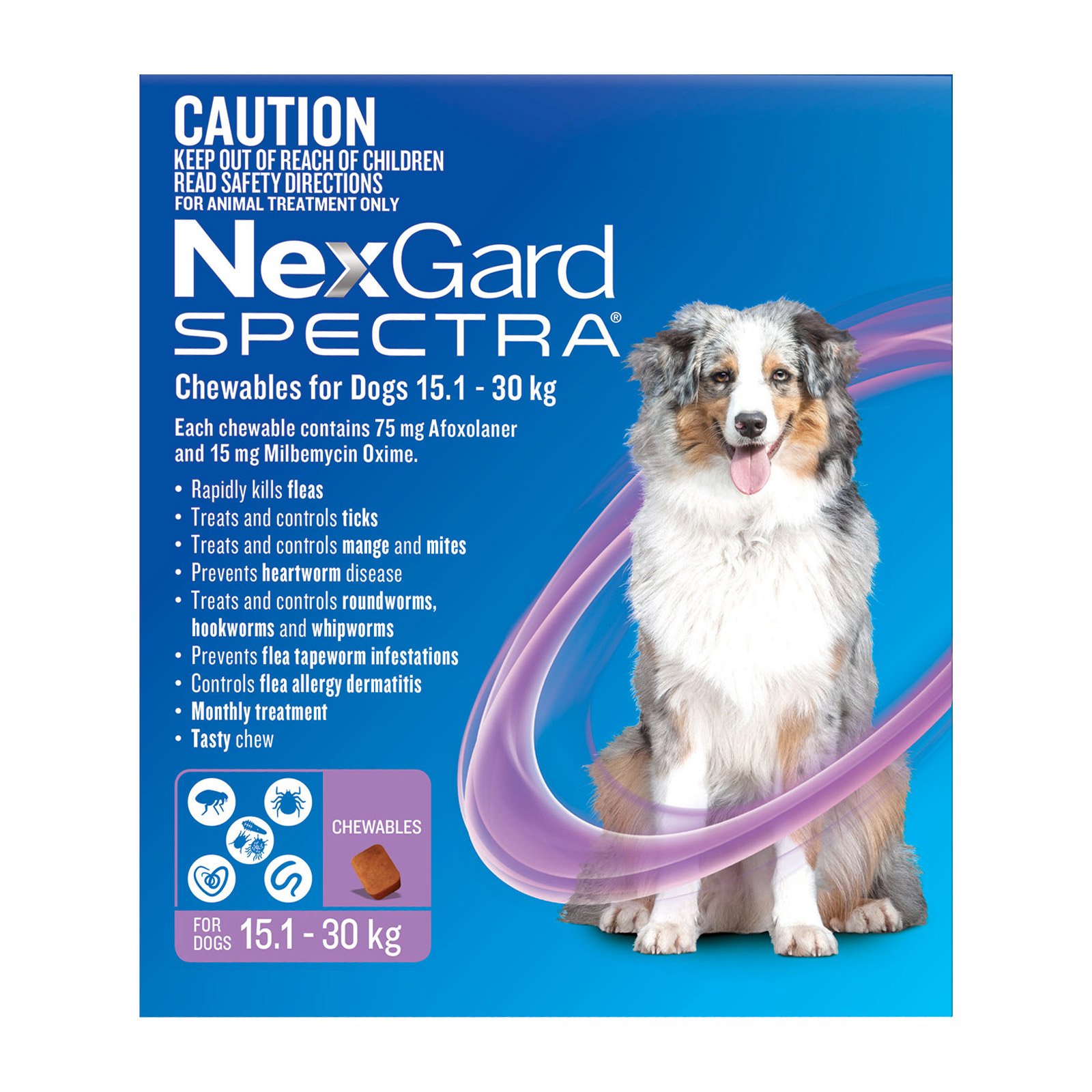 Nexgard Spectra Large Dogs (15.1-30kg) Purple