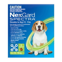 Nexgard Spectra Medium Dogs (7.6 - 15kg) Green