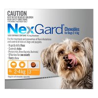 Nexgard Chewables For Very Small Dogs (2 - 4 Kg) Orange