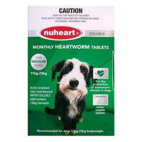 Nuheart For Dogs Generic Heartgard Tabs For Medium Dogs - 11 To 23Kg (Green)