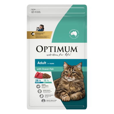 Optimum Adult 1+ Years with Ocean Fish Dry Cat Food