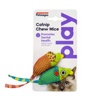 Petstages Catnip Chew Mice Plush Cat Toy 
