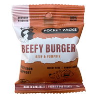 Mimi & Munch Beefy Burger Natural Dog Treats Pocket Pack - 16gm