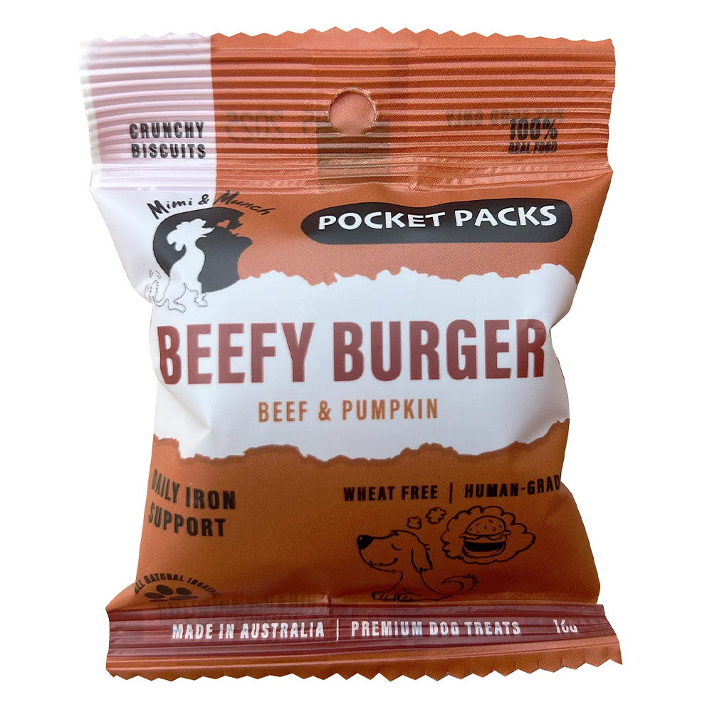 Mimi & Munch Beefy Burger Natural Dog Treats