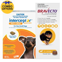 Interceptor Spectrum Tasty Chews & Bravecto Combo