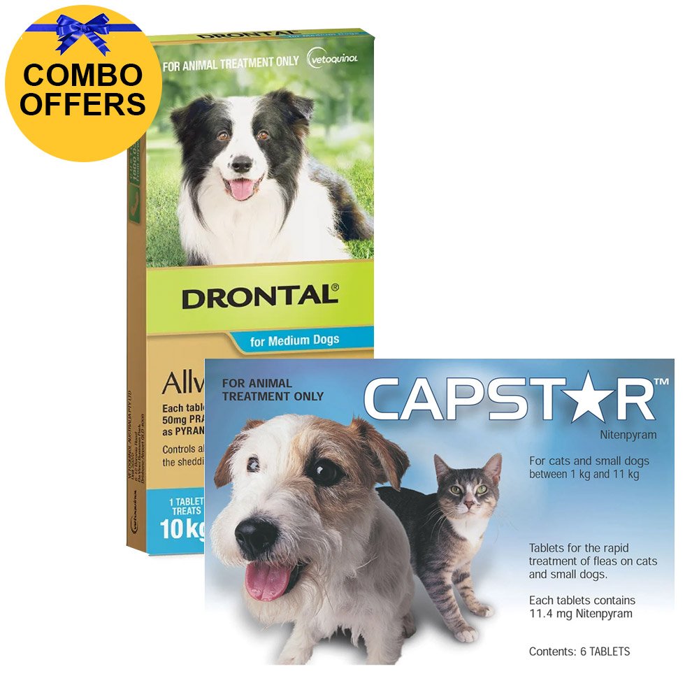 Capstar & Drontal Dog Combo