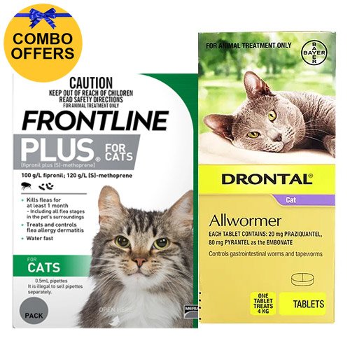 Frontline Plus & Drontal Cat Combo