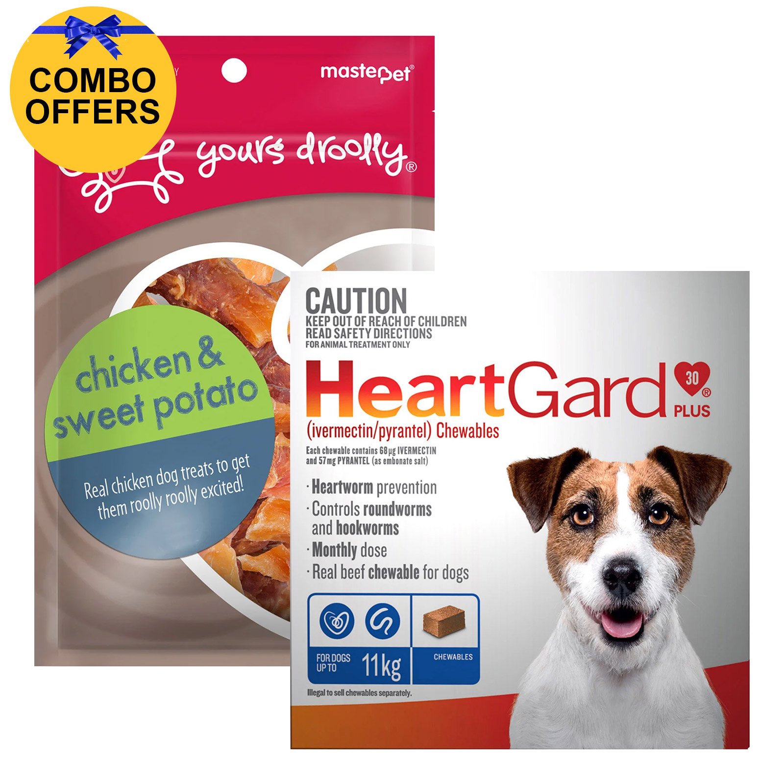 HeartGard Plus & Yours Droolly Dog Combo