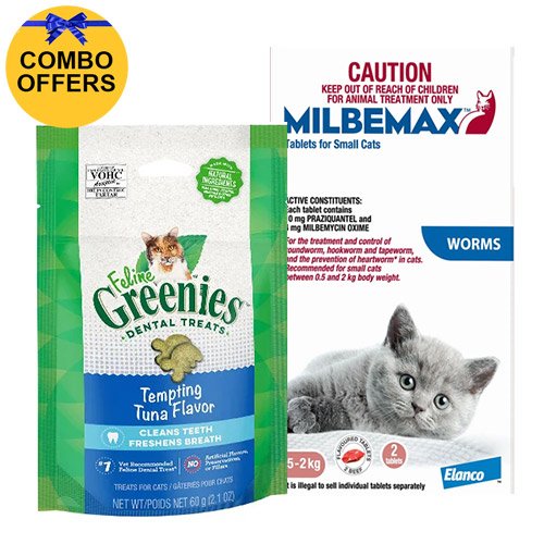 Milbemax & Greenies Cat Combo