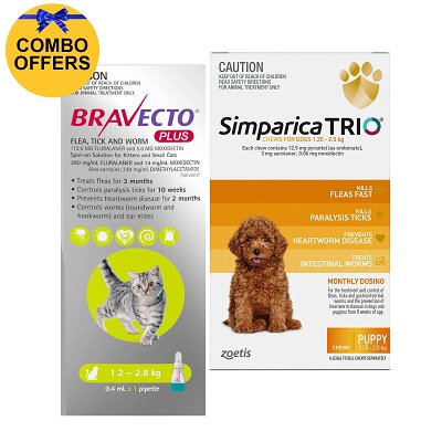 Bravecto Plus & Simparica TRIO Combo
