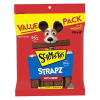 Schmackos Strapz with Beef Real Meat Recipe Dog Treats