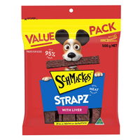 Schmackos Strapz with Liver Real Meat Recipe Dog Treats