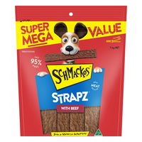 Schmackos Strapz with Beef Real Meat Recipe Dog Treats