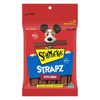 Schmackos Strapz with Beef Real Meat Recipe Dog Treats 